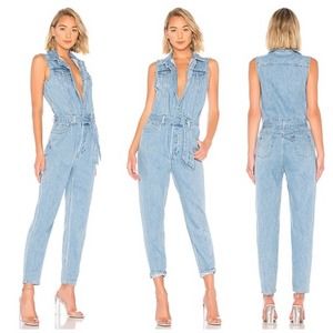 Levi’s Sleeveless Denim Jean Jumpsuit Rare Big E Levi